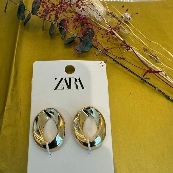 Zara circular piece earring NWT ✨😍😍 - Picture 3 of 8